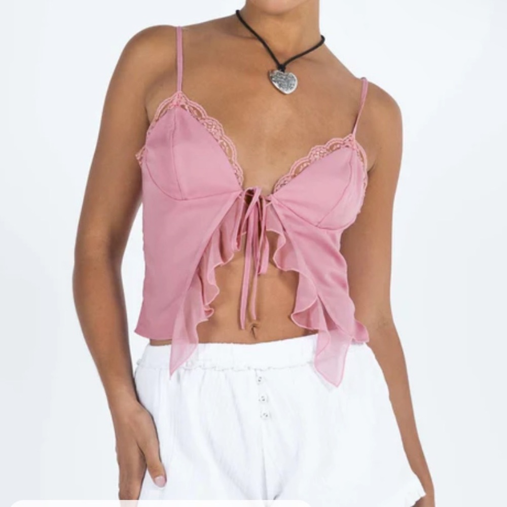 Princess Polly Blush Camisole with Lace Detail